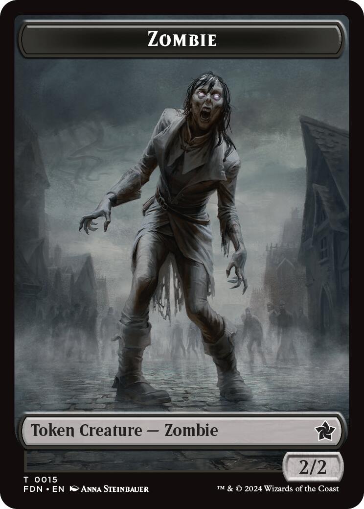 Zombie // Insect Doubled-Sided Token [Foundations Tokens] | Lots Moore NSW