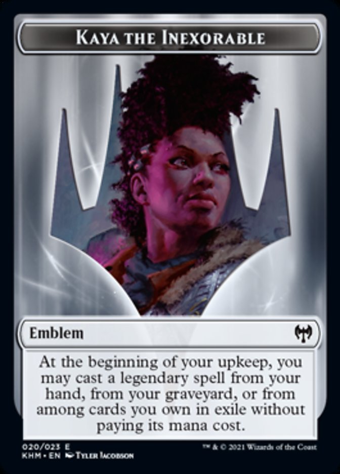 Kaya the Inexorable Emblem [Kaldheim Tokens] | Lots Moore NSW