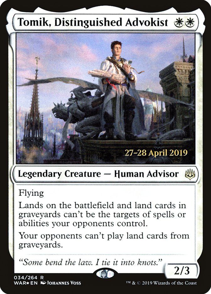 Tomik, Distinguished Advokist [War of the Spark Prerelease Promos] | Lots Moore NSW