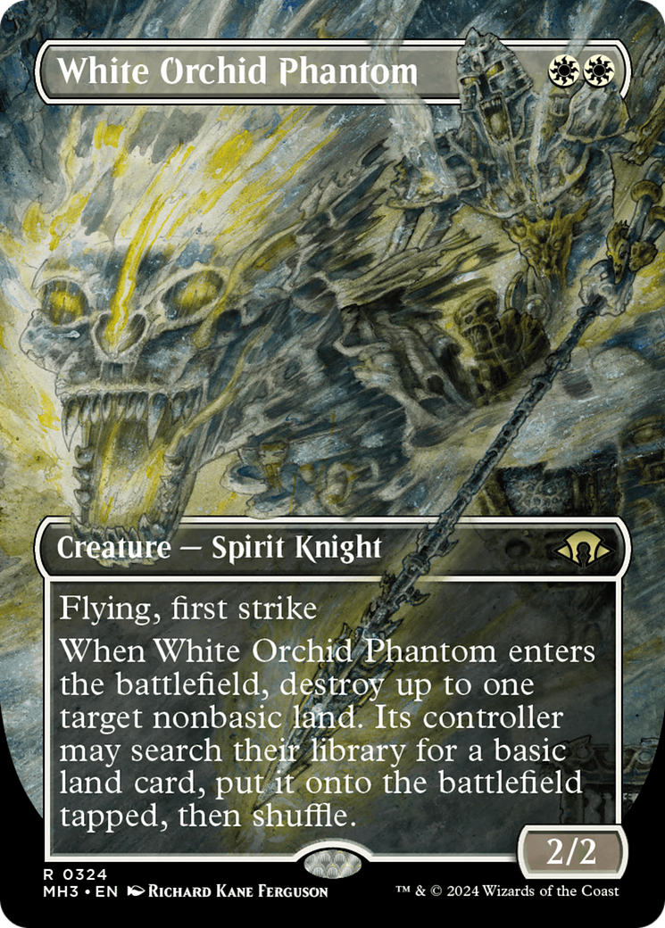 White Orchid Phantom (Borderless) [Modern Horizons 3] | Lots Moore NSW