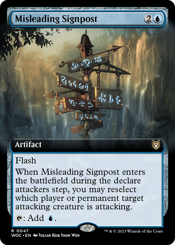 Misleading Signpost (Extended Art) [Wilds of Eldraine Commander] | Lots Moore NSW