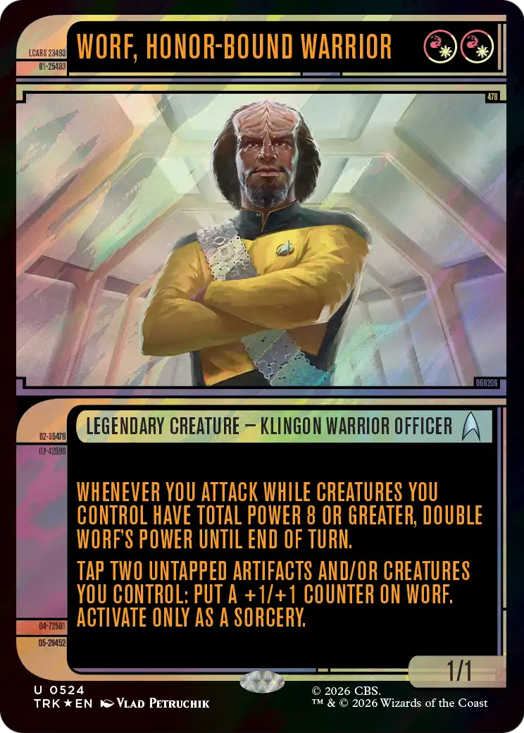 Worf, Honor-Bound Warrior (Showcase) (0524) (Surge Foil) [Star Trek] | Lots Moore NSW