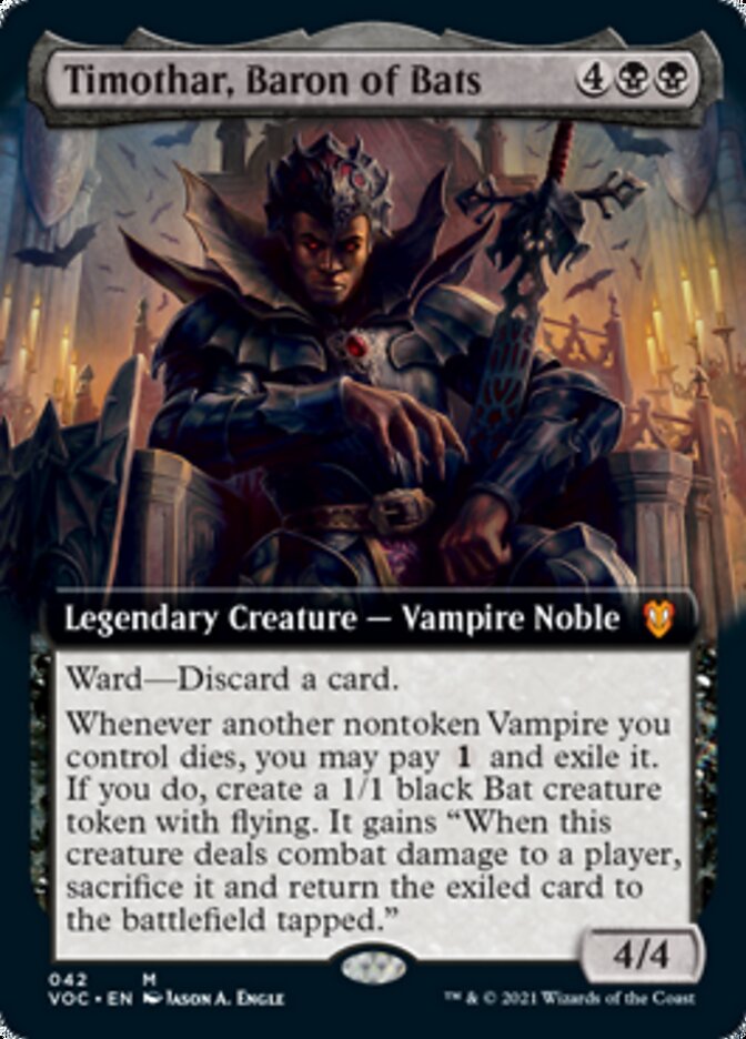 Timothar, Baron of Bats (Extended Art) [Innistrad: Crimson Vow Commander] | Lots Moore NSW