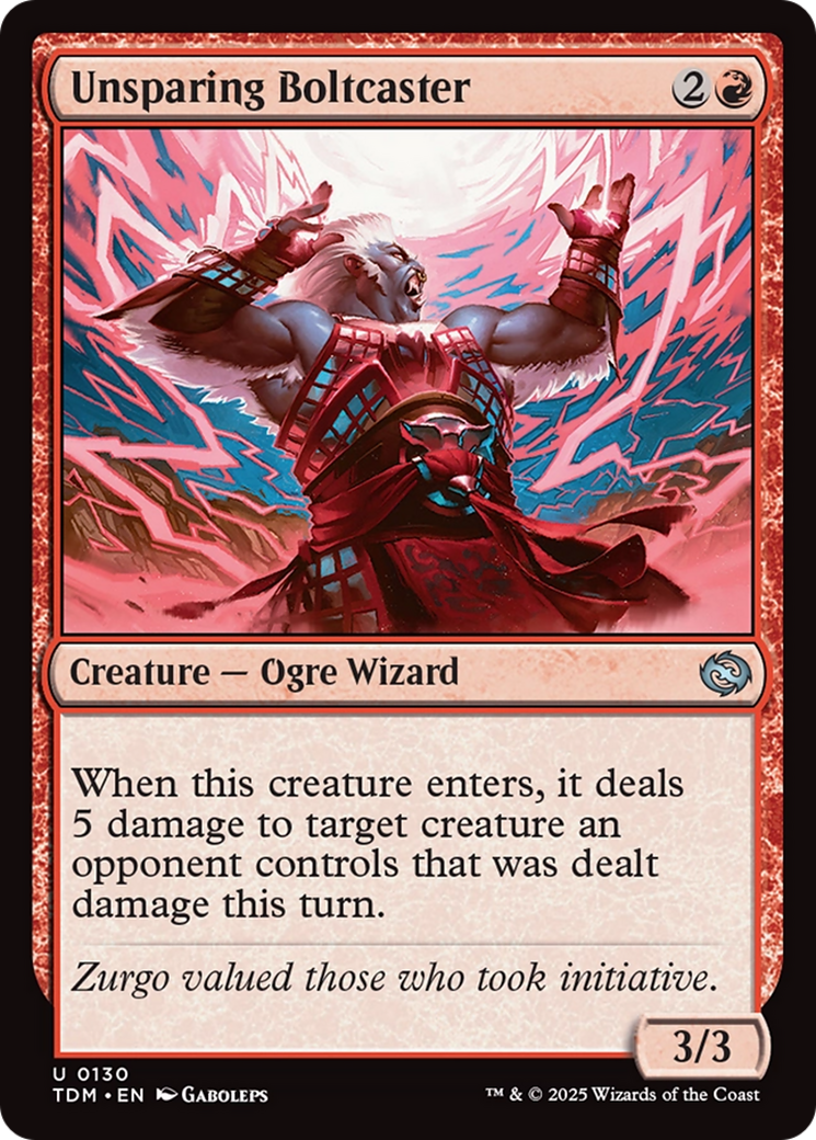 Unsparing Boltcaster [Tarkir: Dragonstorm] | Lots Moore NSW