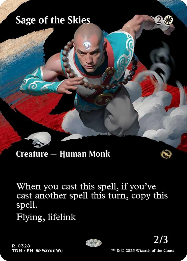 Sage of the Skies (Borderless) [Tarkir: Dragonstorm] | Lots Moore NSW