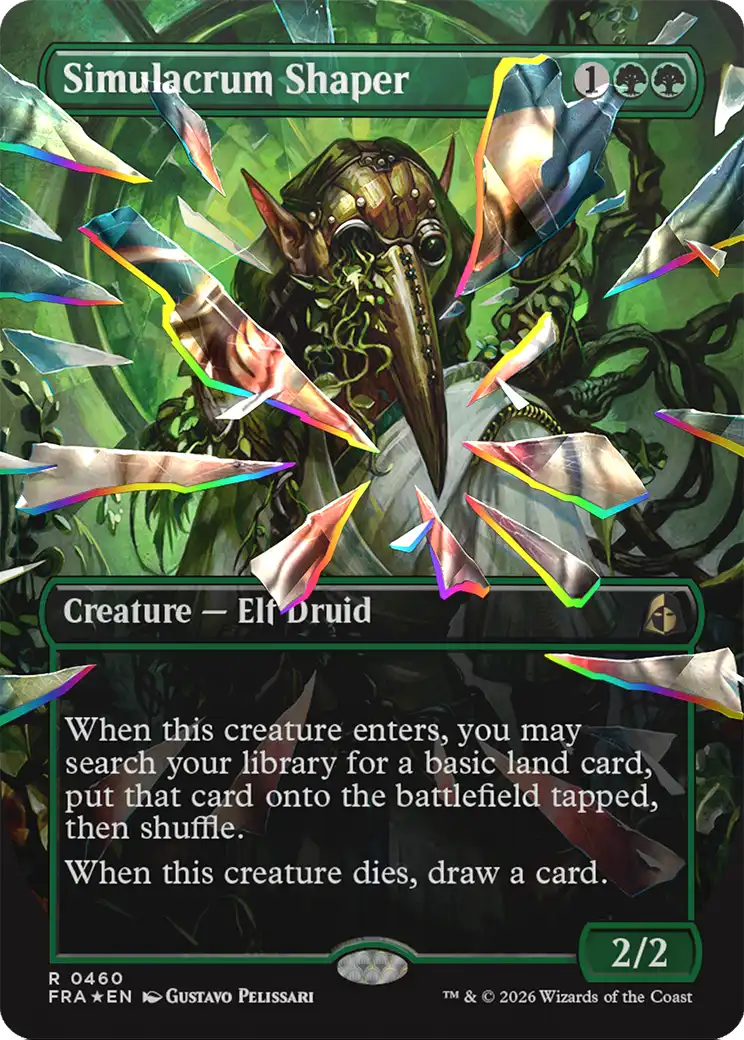 Simulacrum Shaper (Borderless) (Facet Foil) [Reality Fracture] | Lots Moore NSW