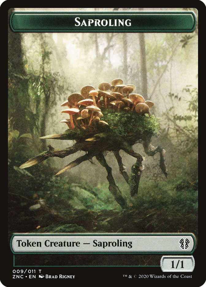 Beast // Saproling Double-Sided Token [Zendikar Rising Commander Tokens] | Lots Moore NSW