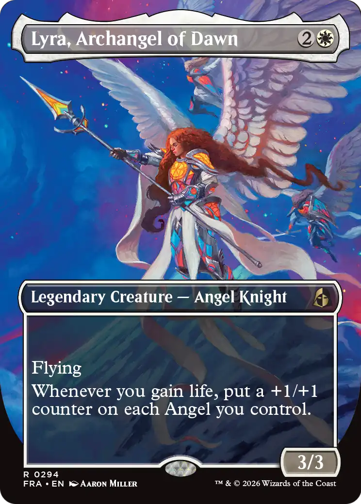 Lyra, Archangel of Dawn (Borderless) [Reality Fracture] | Lots Moore NSW