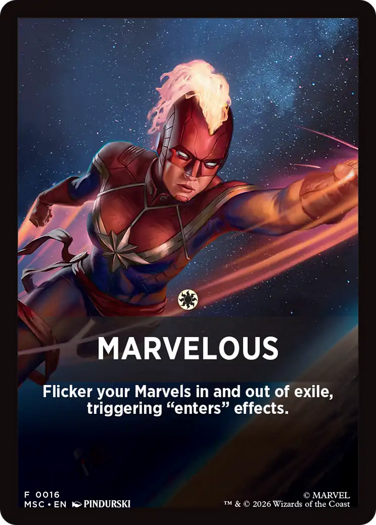 Marvelous Theme Card [Marvel Super Heroes Commander] | Lots Moore NSW