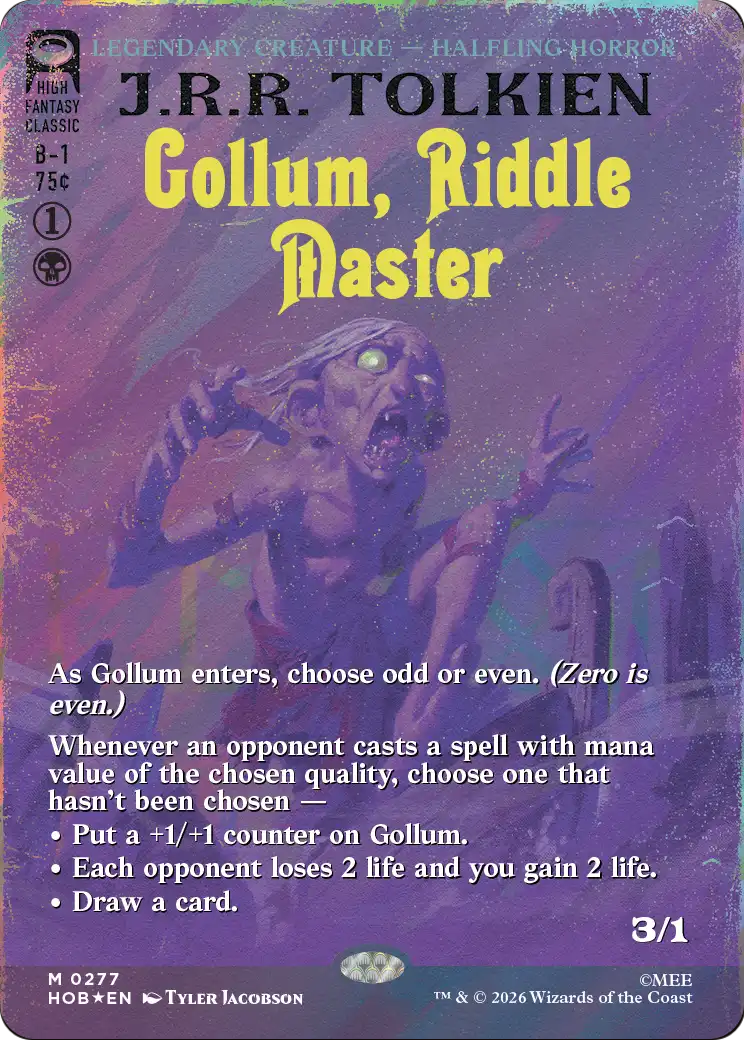 Gollum, Riddle Master (Borderless) (Surge Foil) [The Hobbit] | Lots Moore NSW