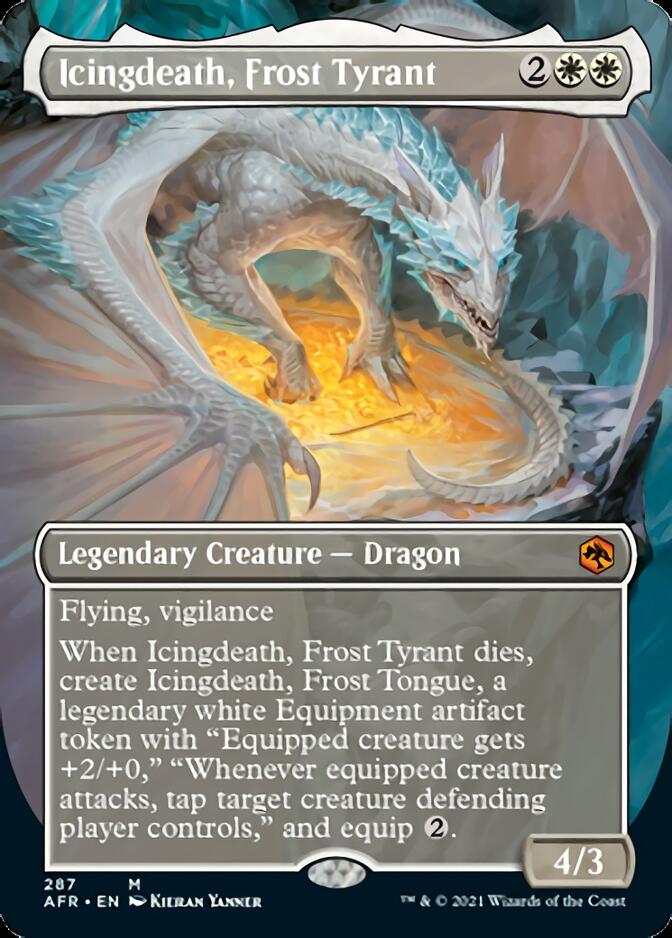 Icingdeath, Frost Tyrant (Borderless Alternate Art) [Dungeons & Dragons: Adventures in the Forgotten Realms] | Lots Moore NSW