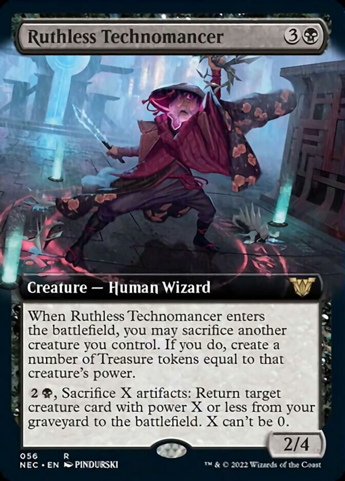 Ruthless Technomancer (Extended Art) [Kamigawa: Neon Dynasty Commander] | Lots Moore NSW