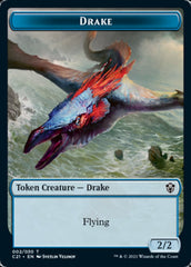 Drake // Elemental (002) Double-Sided Token [Commander 2021 Tokens] | Lots Moore NSW
