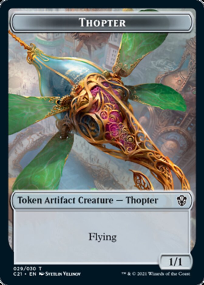 Golem (027) // Thopter Double-Sided Token [Commander 2021 Tokens] | Lots Moore NSW
