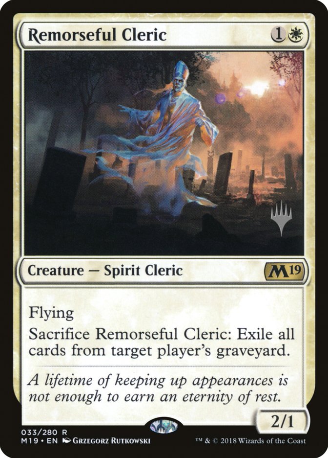 Remorseful Cleric (Promo Pack) [Core Set 2019 Promos] | Lots Moore NSW