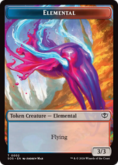 Elemental (0002) // Treasure Double-Sided Token [Secrets of Strixhaven Tokens] | Lots Moore NSW