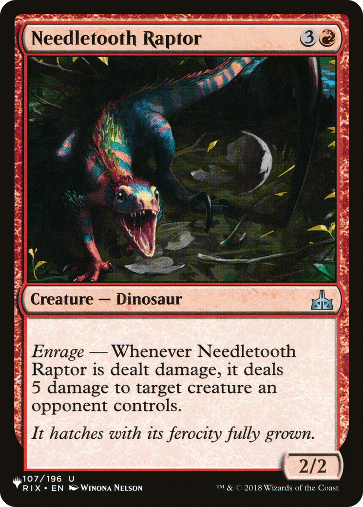 Needletooth Raptor [The List] | Lots Moore NSW