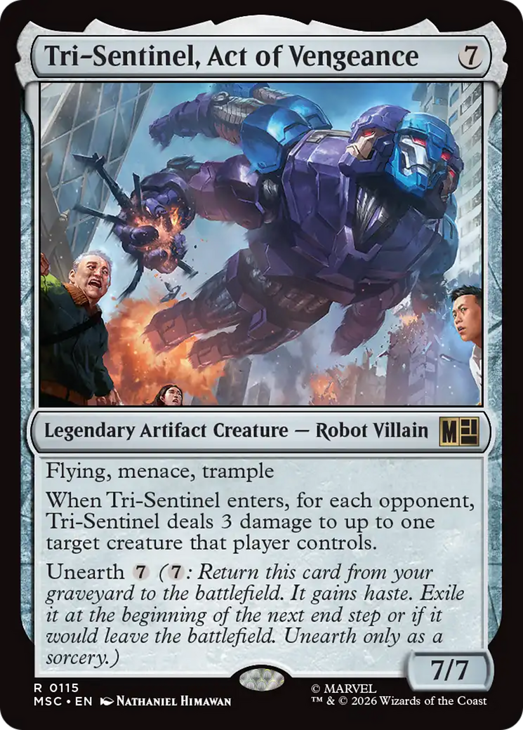 Tri-Sentinel, Act of Vengeance (Surge Foil) [Marvel Super Heroes Commander] | Lots Moore NSW