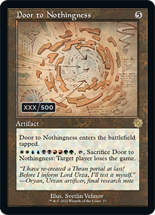 Door to Nothingness (Retro Schematic) (Serialized) [The Brothers' War Retro Artifacts] | Lots Moore NSW
