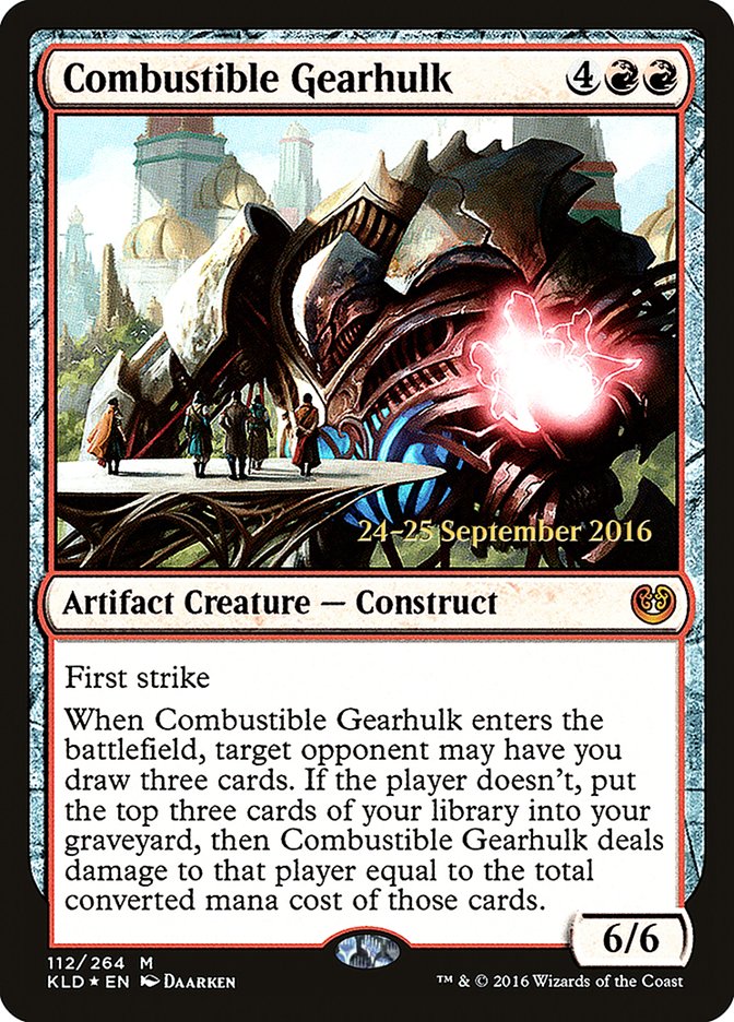 Combustible Gearhulk [Kaladesh Prerelease Promos] | Lots Moore NSW