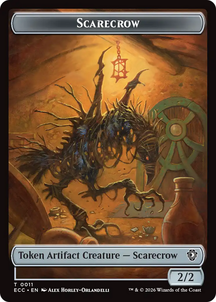 Saproling // Scarecrow Double-Sided Token [Lorwyn Eclipsed Tokens] | Lots Moore NSW