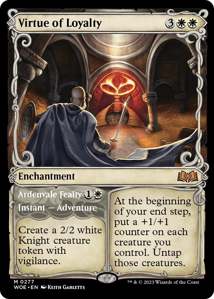 Virtue of Loyalty // Ardvenvale Fealty (Showcase) [Wilds of Eldraine] | Lots Moore NSW