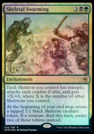 Skeletal Swarming [Dungeons & Dragons: Adventures in the Forgotten Realms Prerelease Promos] | Lots Moore NSW