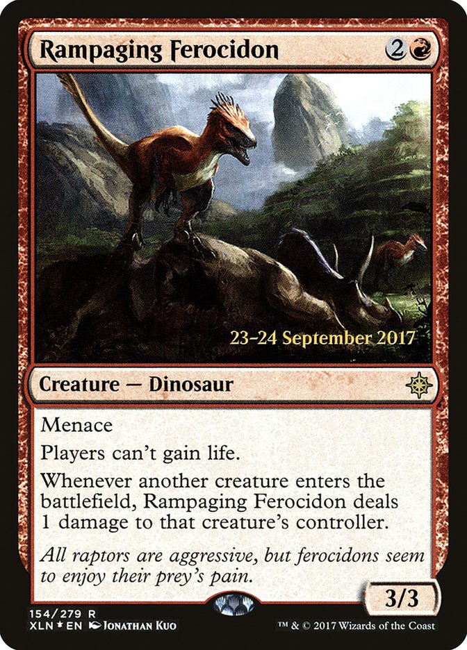 Rampaging Ferocidon [Ixalan Prerelease Promos] | Lots Moore NSW