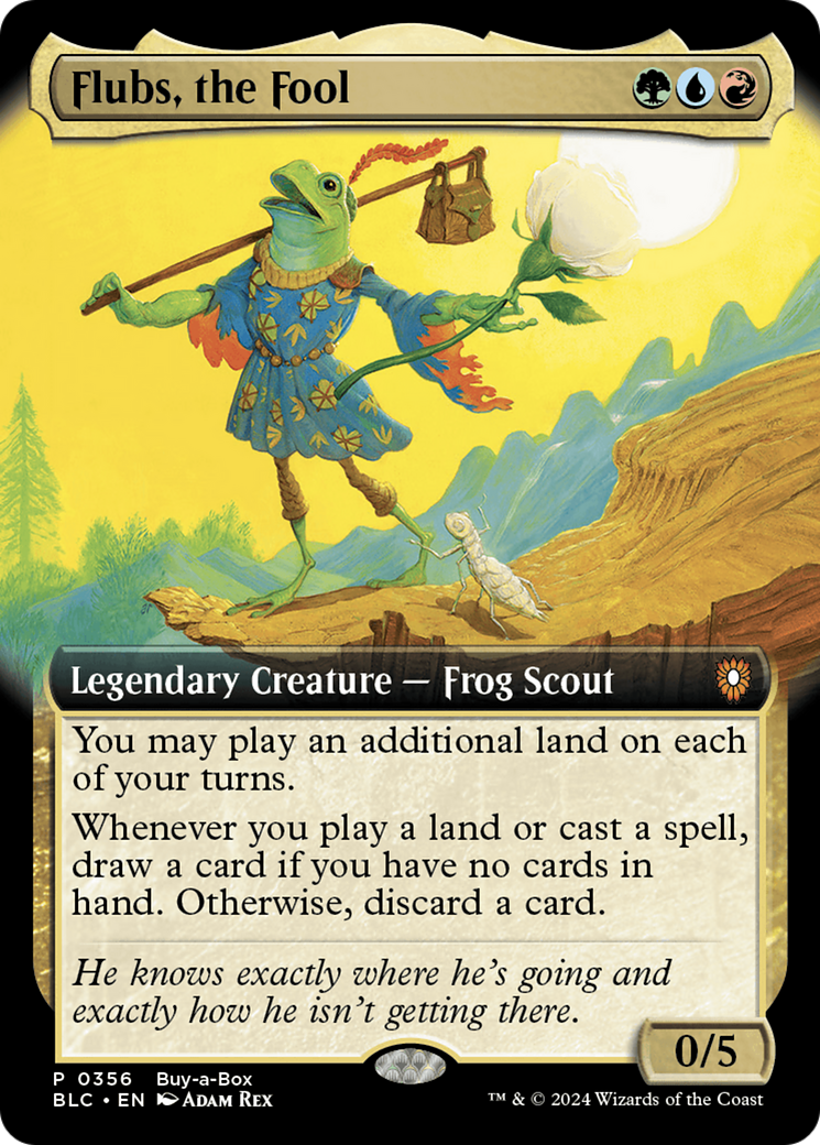 Flubs, the Fool (Buy-A-Box) (Extended Art) [Bloomburrow Promos] | Lots Moore NSW