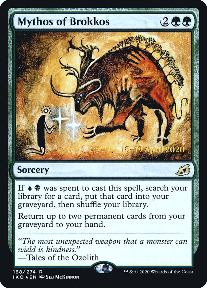 Mythos of Brokkos [Ikoria: Lair of Behemoths Prerelease Promos] | Lots Moore NSW