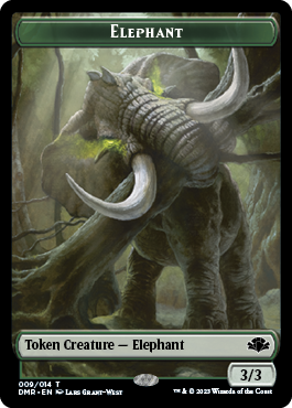Elephant // Cat (003) Double-Sided Token [Dominaria Remastered Tokens] | Lots Moore NSW