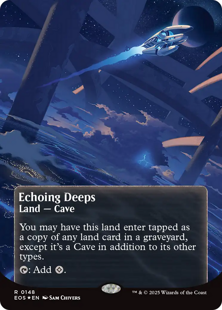 Echoing Deeps (0148) (Borderless) (Galaxy Foil) [Edge of Eternities: Stellar Sights] | Lots Moore NSW