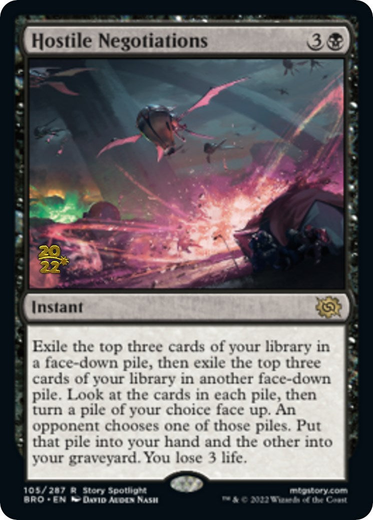 Hostile Negotiations [The Brothers' War Prerelease Promos] | Lots Moore NSW
