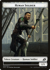 Dinosaur // Human Soldier (004) Double-Sided Token [Ikoria: Lair of Behemoths Tokens] | Lots Moore NSW