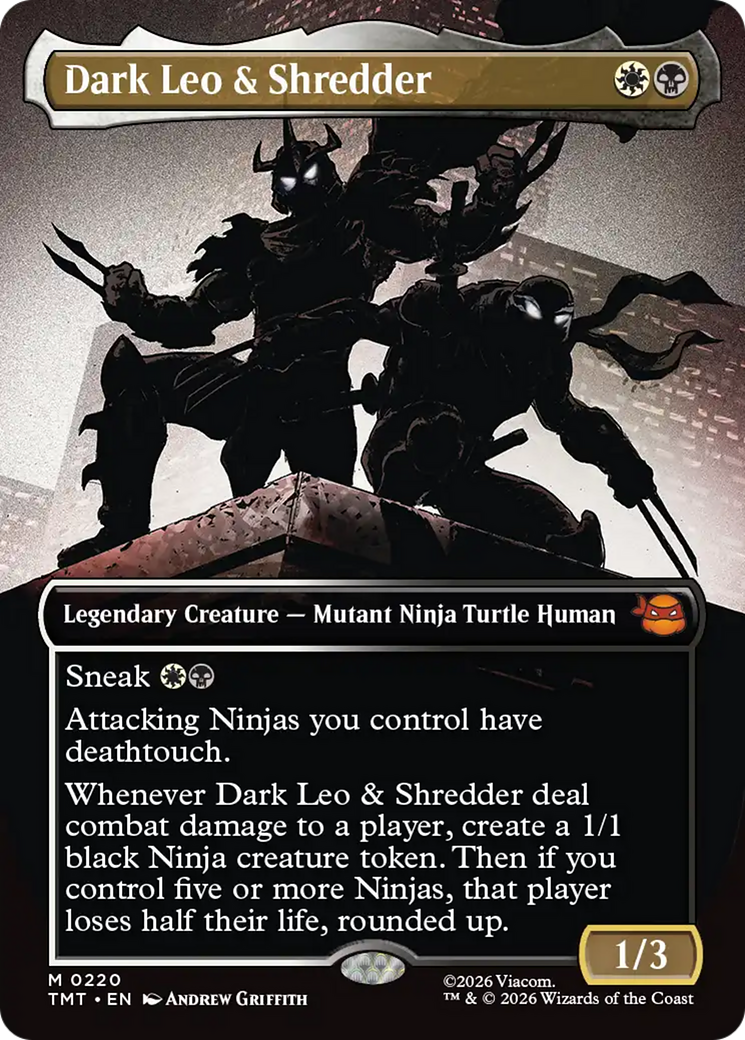 Dark Leo & Shredder (Borderless) [Teenage Mutant Ninja Turtles] Magic: The Gathering | Lots Moore NSW