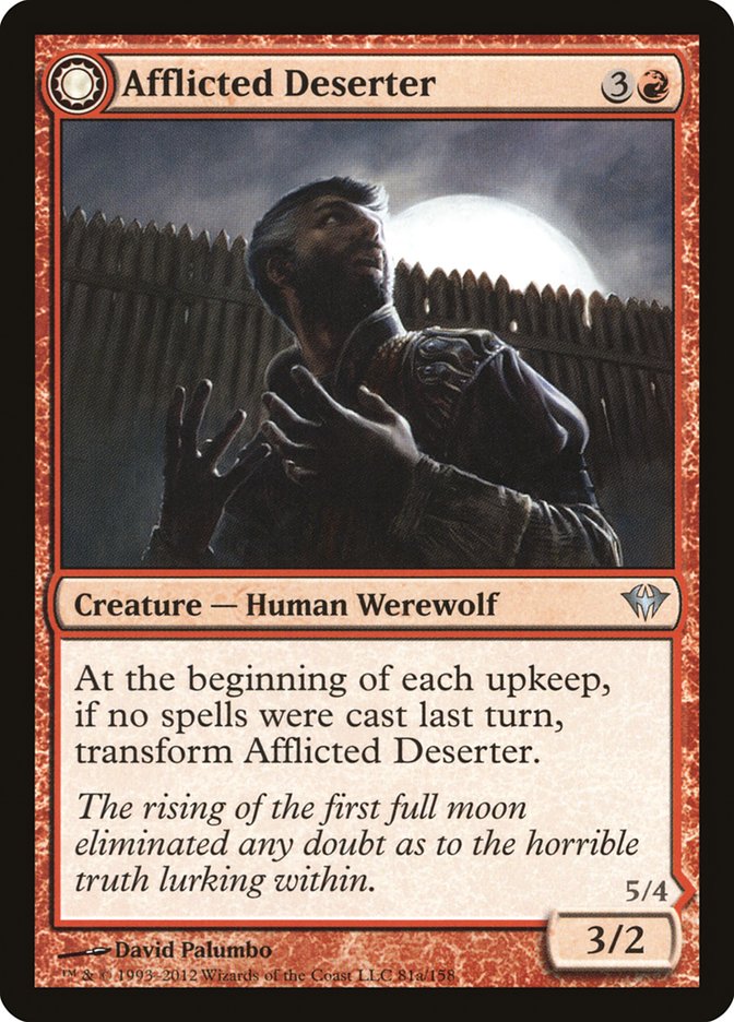 Afflicted Deserter // Werewolf Ransacker [Dark Ascension] | Lots Moore NSW