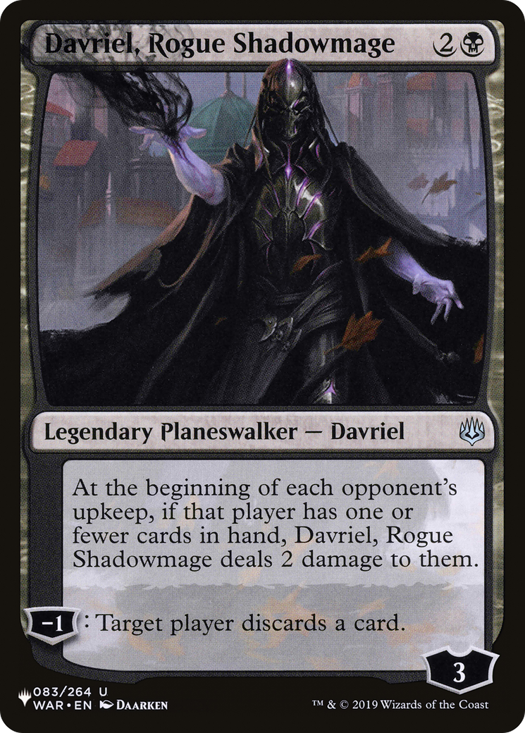 Davriel, Rogue Shadowmage [The List Reprints] | Lots Moore NSW