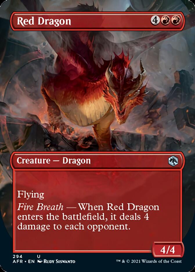 Red Dragon (Borderless Alternate Art) [Dungeons & Dragons: Adventures in the Forgotten Realms] | Lots Moore NSW