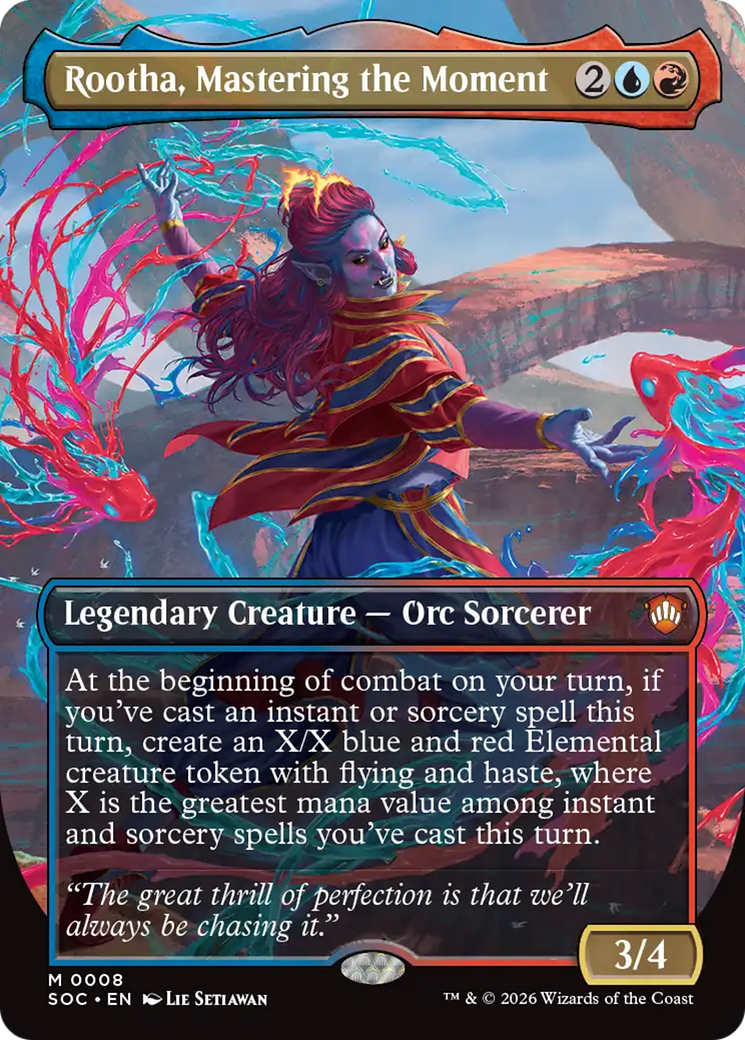 Rootha, Mastering the Moment (Borderless) [Secrets of Strixhaven Commander] | Lots Moore NSW