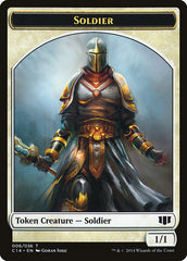 Soldier // Spirit Double-Sided Token [Commander 2014 Tokens] | Lots Moore NSW
