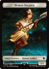 Human Soldier // Hero (0032) Double-Sided Token (Surge Foil) [FINAL FANTASY Commander Tokens] | Lots Moore NSW