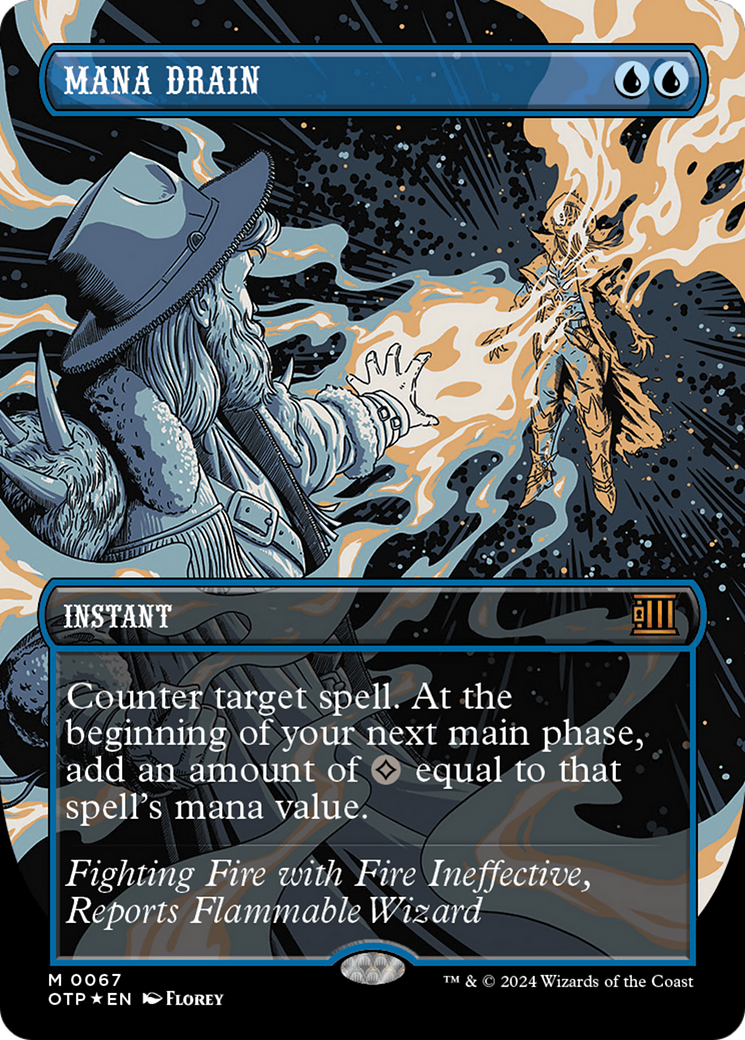 Mana Drain (Textured Foil) [Outlaws of Thunder Junction: Breaking News] | Lots Moore NSW
