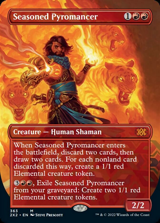 Seasoned Pyromancer (Borderless Alternate Art) [Double Masters 2022] | Lots Moore NSW