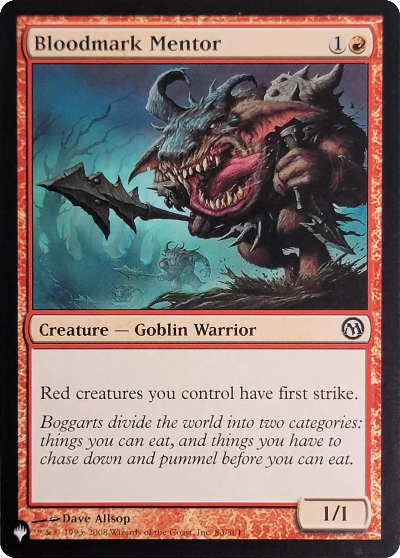 Bloodmark Mentor (83) [The List] | Lots Moore NSW