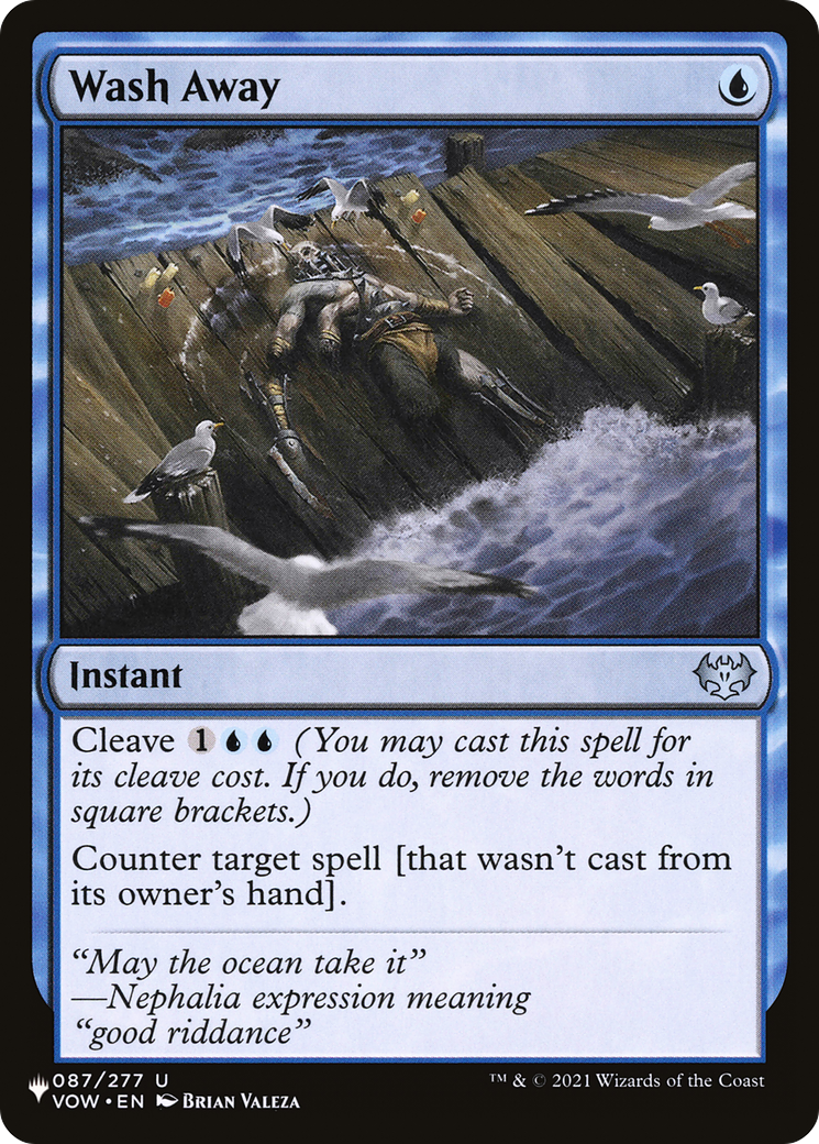 Wash Away [The List Reprints] | Lots Moore NSW