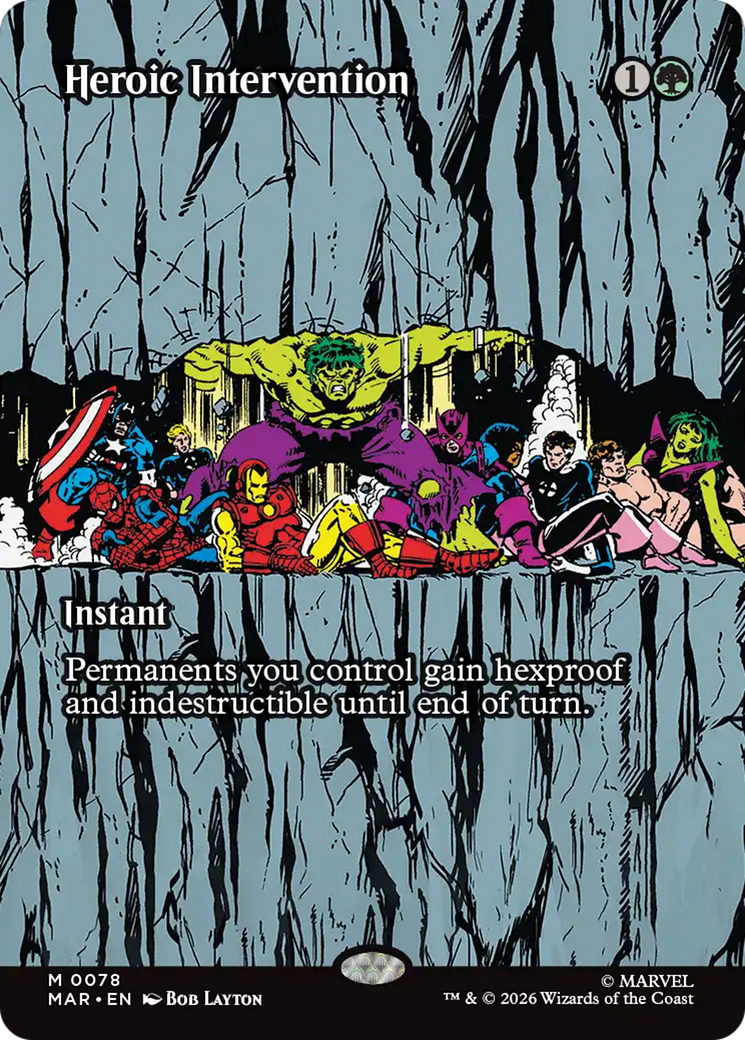 Heroic Intervention (0078) (Borderless) [Marvel Universe: Eternal-Legal] | Lots Moore NSW