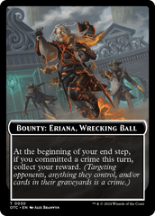 Bounty: Eriana, Wrecking Ball // Bounty Rules Double-Sided Token [Outlaws of Thunder Junction Commander Tokens] | Lots Moore NSW