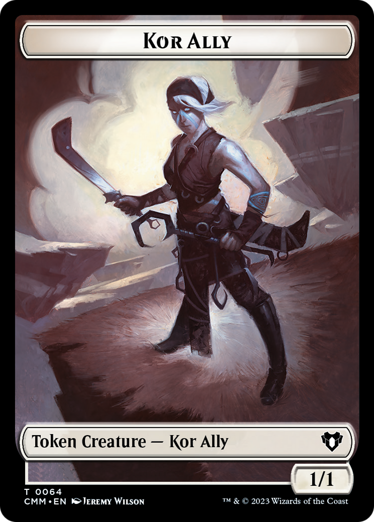 Wall // Kor Ally Double-Sided Token [Commander Masters Tokens] | Lots Moore NSW