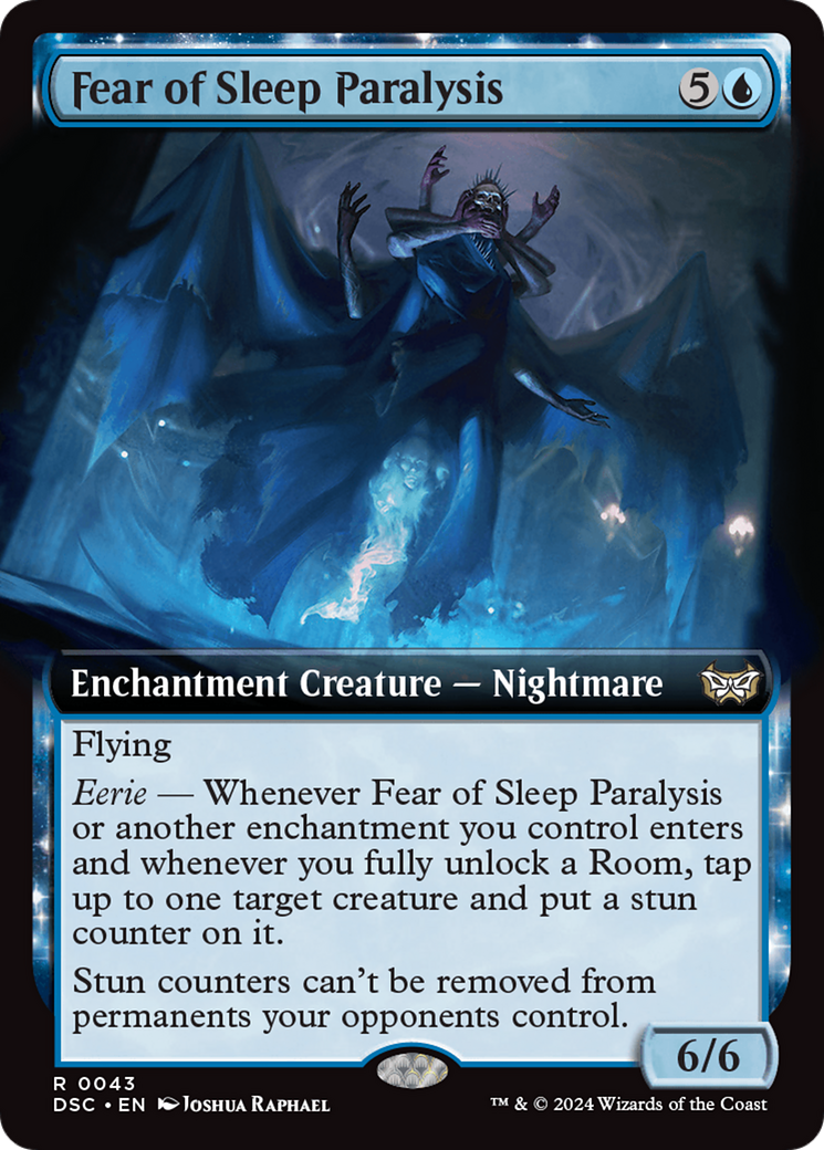 Fear of Sleep Paralysis (Extended Art) [Duskmourn: House of Horror Commander] | Lots Moore NSW