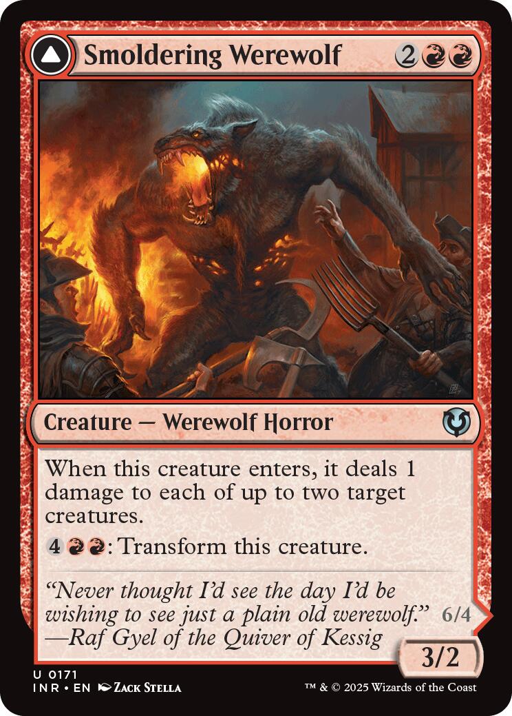 Smoldering Werewolf // Erupting Dreadwolf [Innistrad Remastered] | Lots Moore NSW